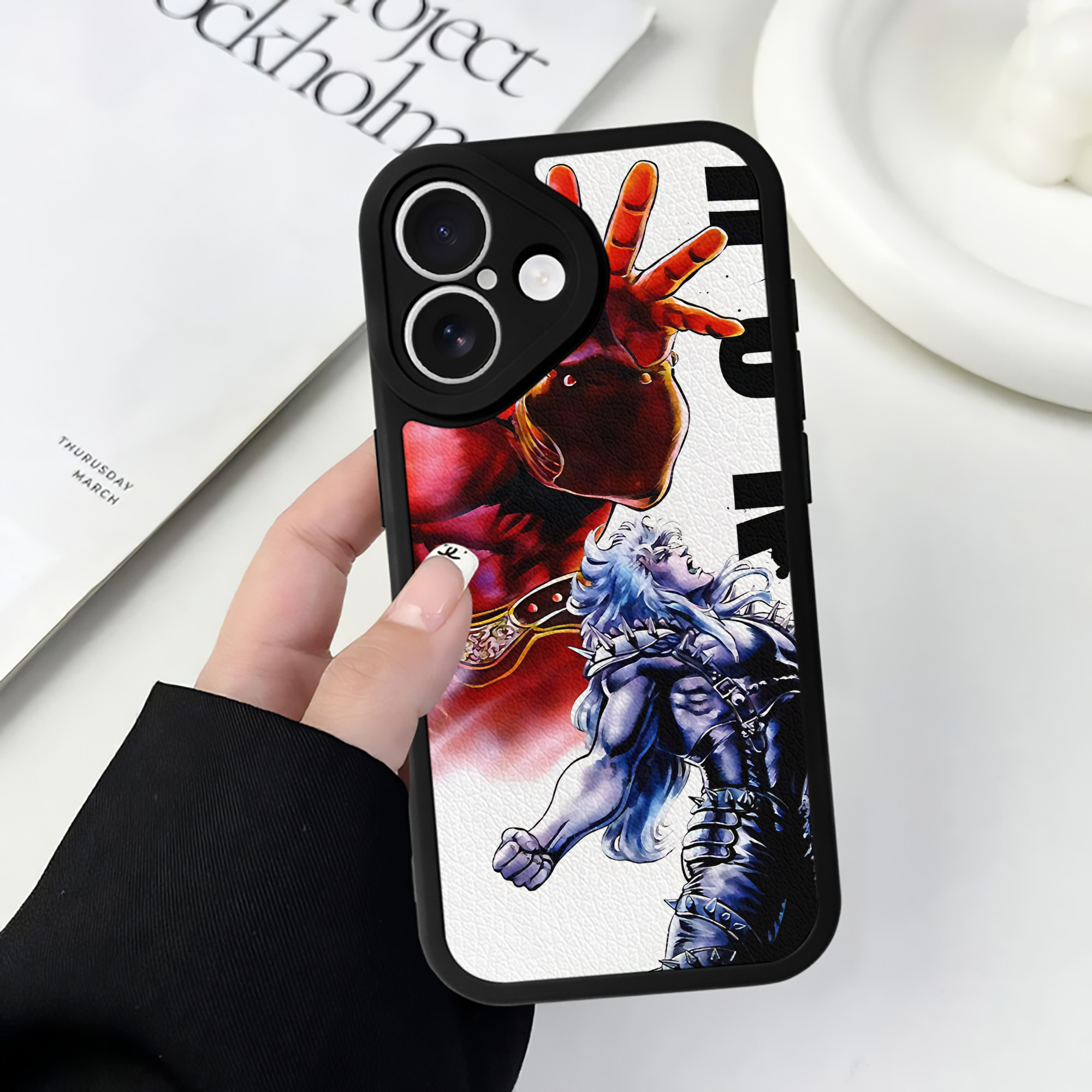 （画像用） 北斗の拳 Fist of the North Star 【iPhone 16シリーズ対応】シリコンスマホケース（レザー調） 材質：シリコン